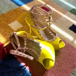 Yellow Stud Stiletto